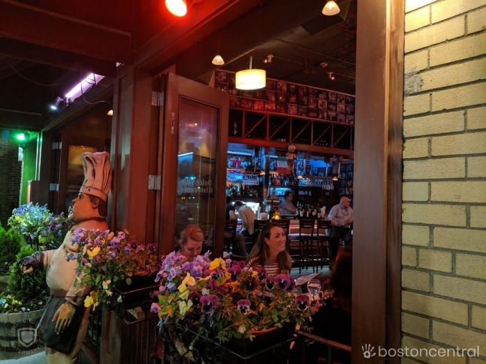 outdoor dining North End Boston Hanover Street