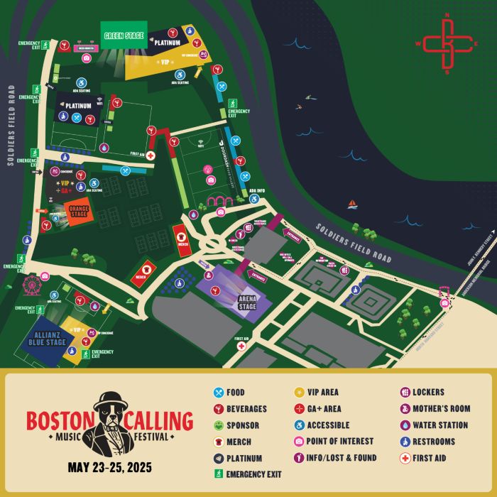Boston Calling 2025 Festival Map