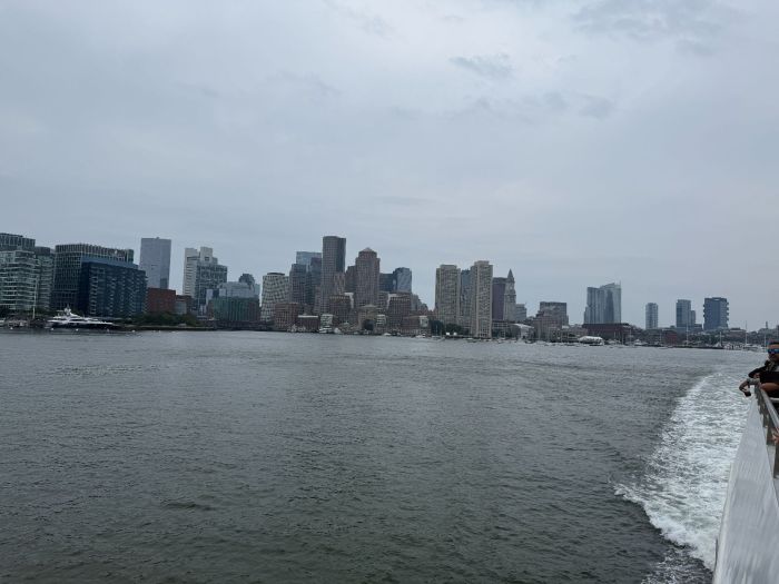 Boston Whale Watch View of Boston Skyline | Cloudy Day